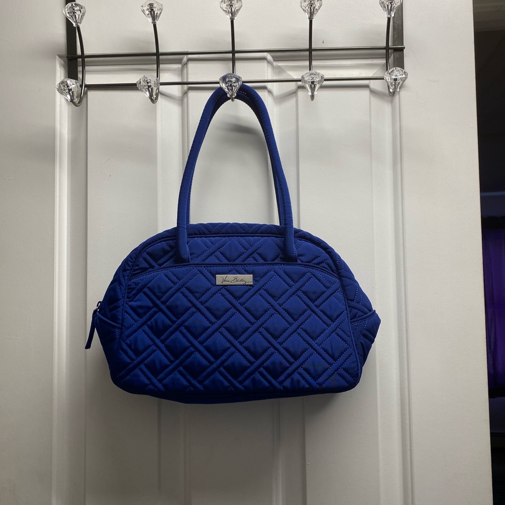Vera Bradley Quilted Blue Top-Handle Bag with matching coin purse!